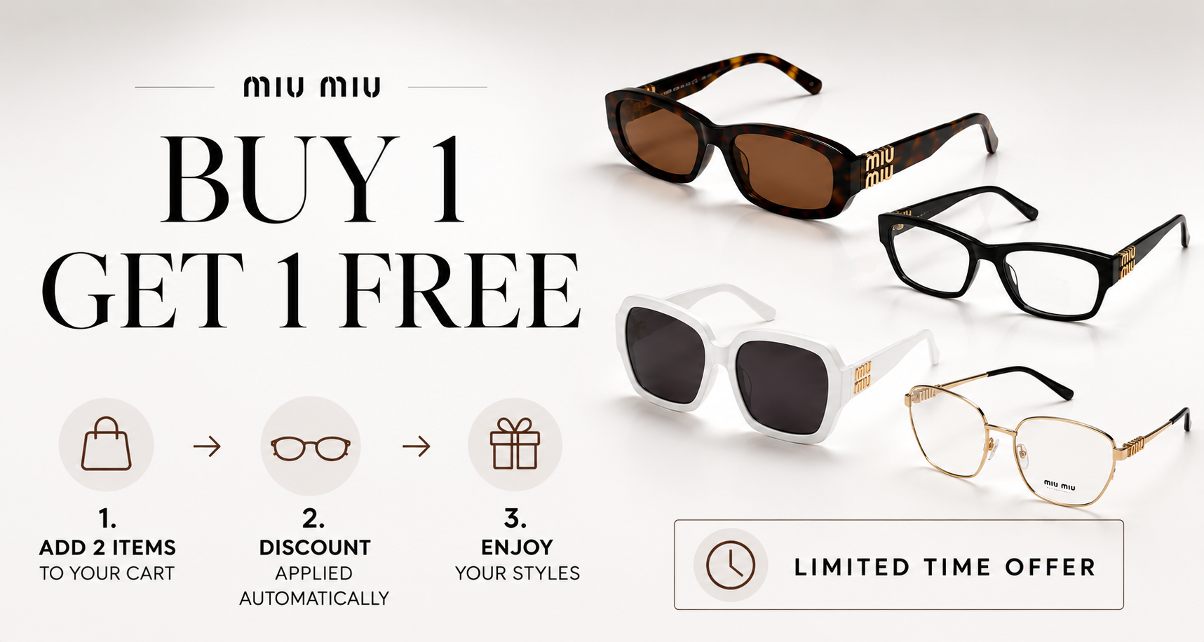 Buy one, get one free on all Westmont eyewear